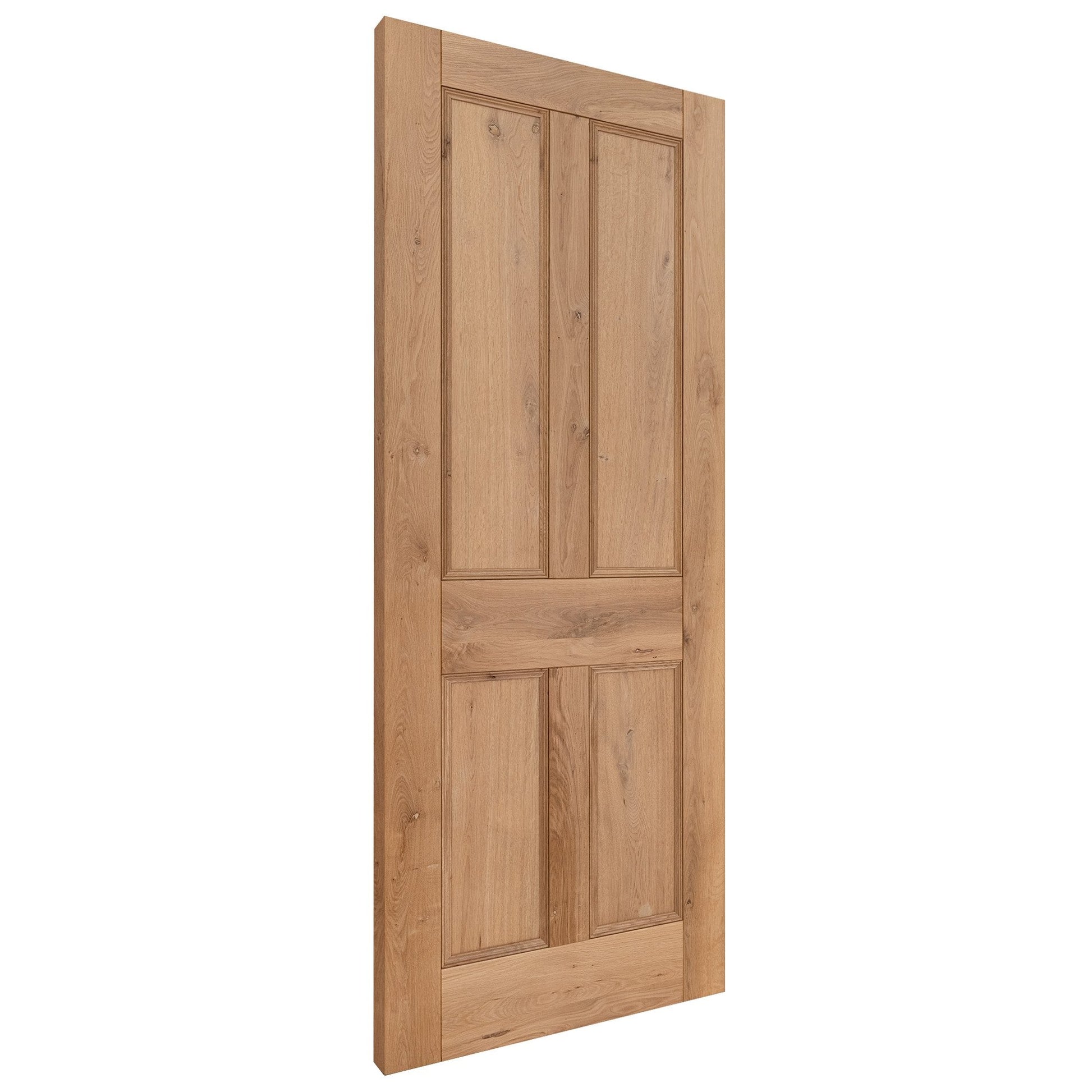 Rustic Oak Internal Fully Finished Victorian 4 Panel Door (118970)