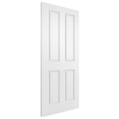 White Internal Primed Lifestyle Textured 4 Panel Square Top Door (118972)