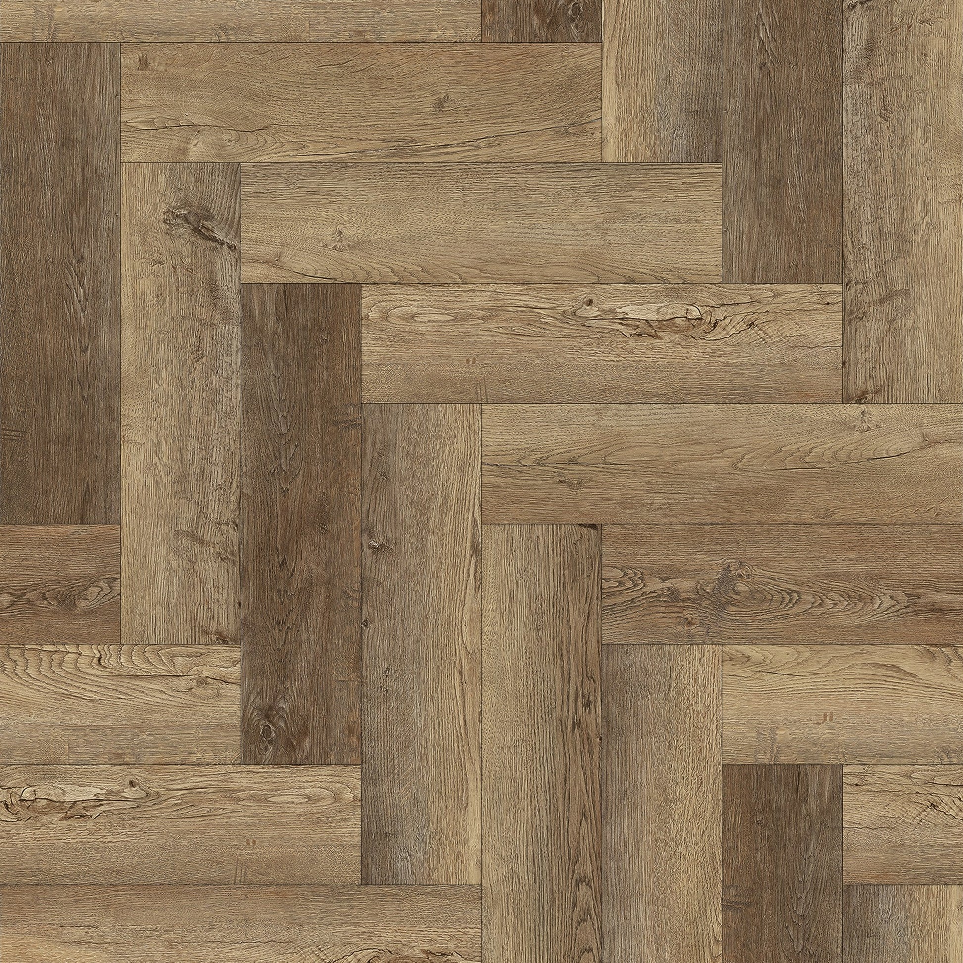 Liberty Floors | 5.5mm Herringbone Farmhouse Oak Engineered Sample - SKU-305106 - SPC-HB-003