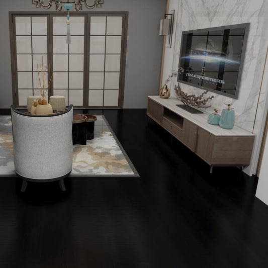 Liberty Floors | 5.5mm Herringbone Carbon Oak Engineered Sample - SKU-305109 - SPC-HB-006