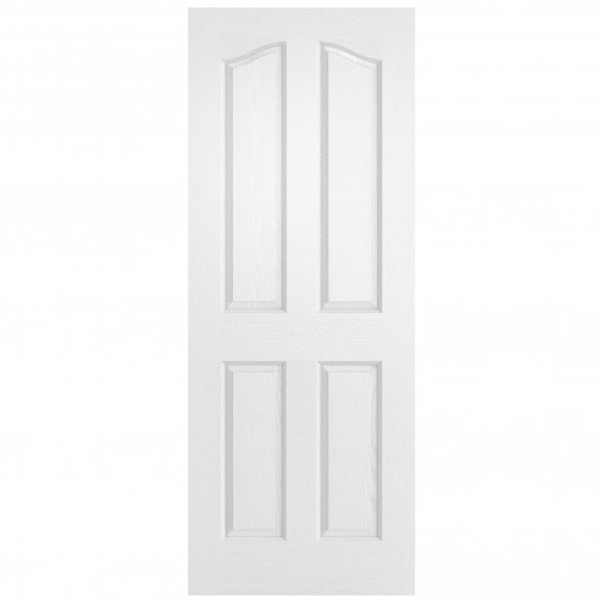White Internal Primed Textured Lifestyle 4 Panel Arch Top Door (118841)
