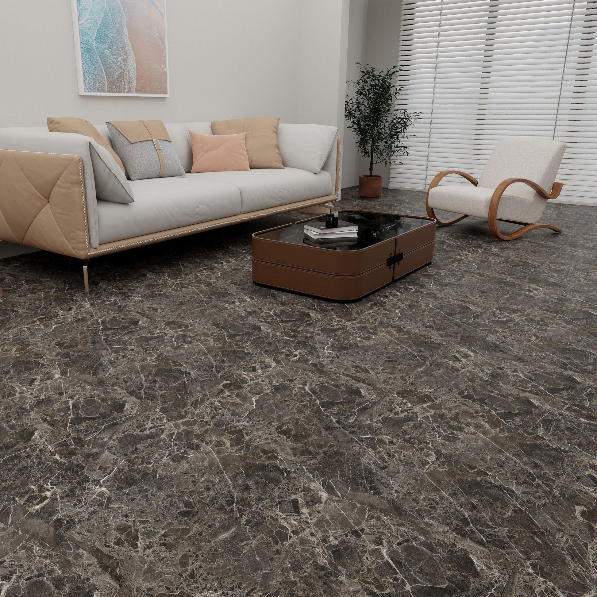 Black Granite - Lifestyle Plus Tile 5mm Luxury Rigid Core Vinyl Sample - SKU-314668 - SPC-LSPT-003