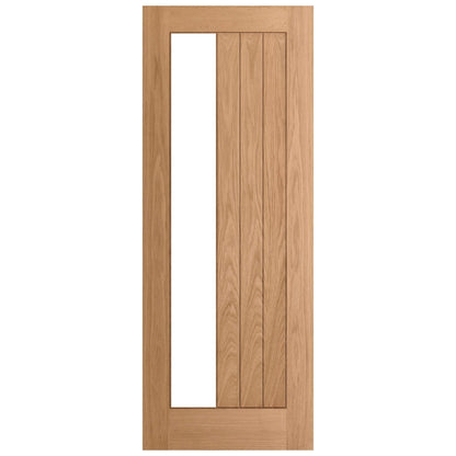 Oak Internal Unfinished Farley 1 Light Clear Offset Glass Door (119656)