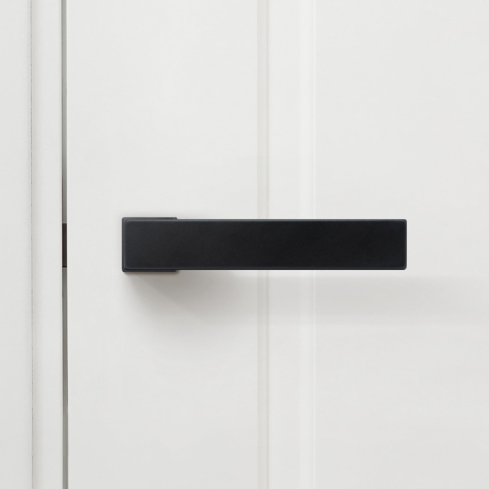Studio Industrial Square Rose Lever Door Handle Set - Matt Black (307041)