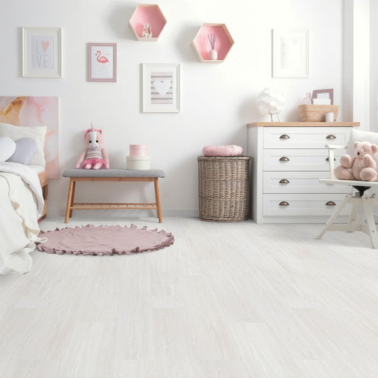 Liberty Floors | Misty White - Impressive 6mm Luxury Rigid Vinyl Sample - SPC-IMP-003 (SKU-315580)