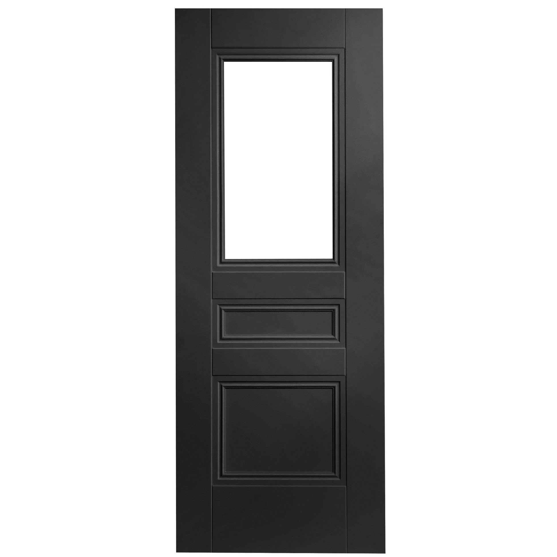 Black Internal Fully Finished Elegance Henley 2 Panel 1 Light Clear Glass Door (117826)