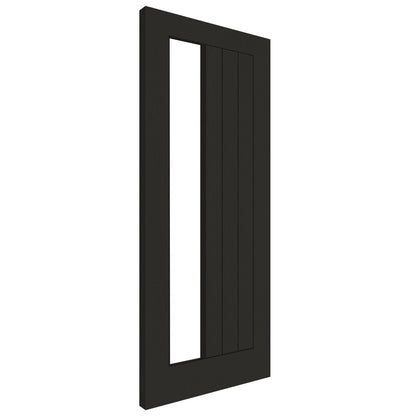 Black Internal Fully Finished Oak Farley 1 Light Offset Clear Glass Door (119798)
