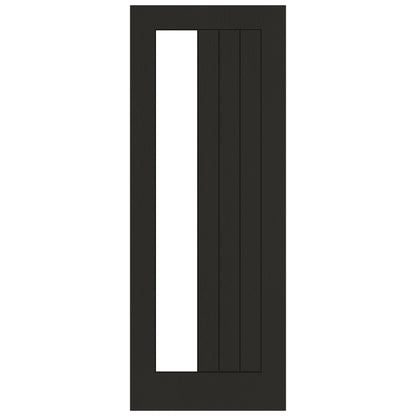 Black Internal Fully Finished Oak Farley 1 Light Offset Clear Glass Door (119798)