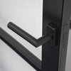 Studio Industrial Round Rose Lever Door Handle Set - Matt Black (324762)