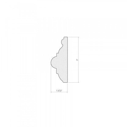 White - 2.4m Painted Dado Rail (120100)