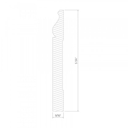 White - 2.4m Painted Decorative Skirting Board (120103)