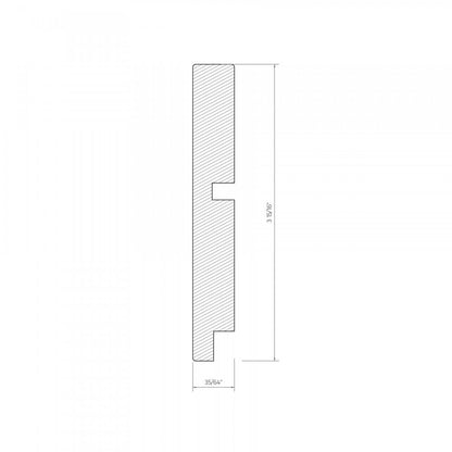 White - 2.4m Painted Contemporary Skirting (120109)