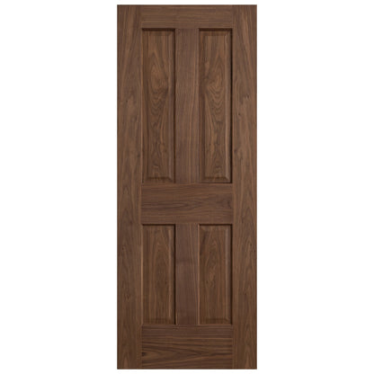 Internal Walnut  Fully Finished 4 Panel Victorian Door (117102)
