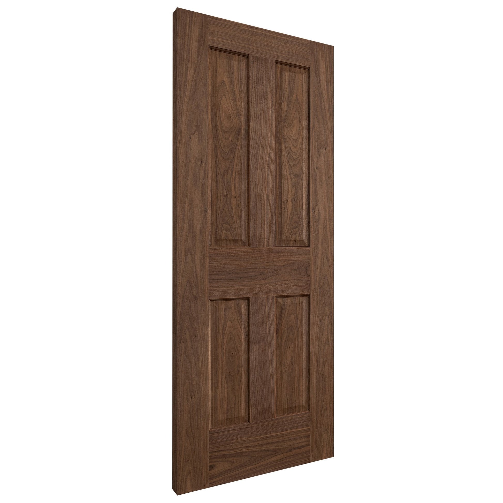 Internal Walnut  Fully Finished 4 Panel Victorian Door (117102)