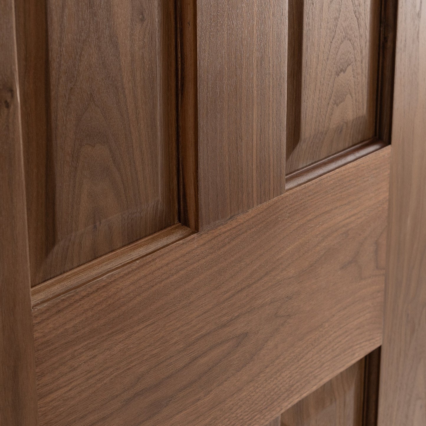 Internal Walnut  Fully Finished 4 Panel Victorian Door (117102)