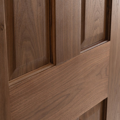 Internal Walnut  Fully Finished 4 Panel Victorian Door (117102)