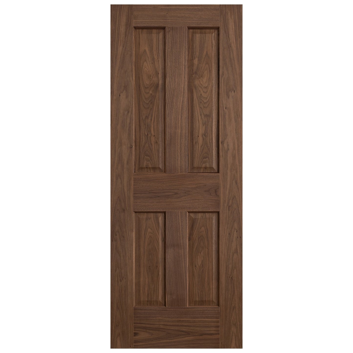 Internal Walnut  Fully Finished 4 Panel Victorian FD30 Fire Door (117105)