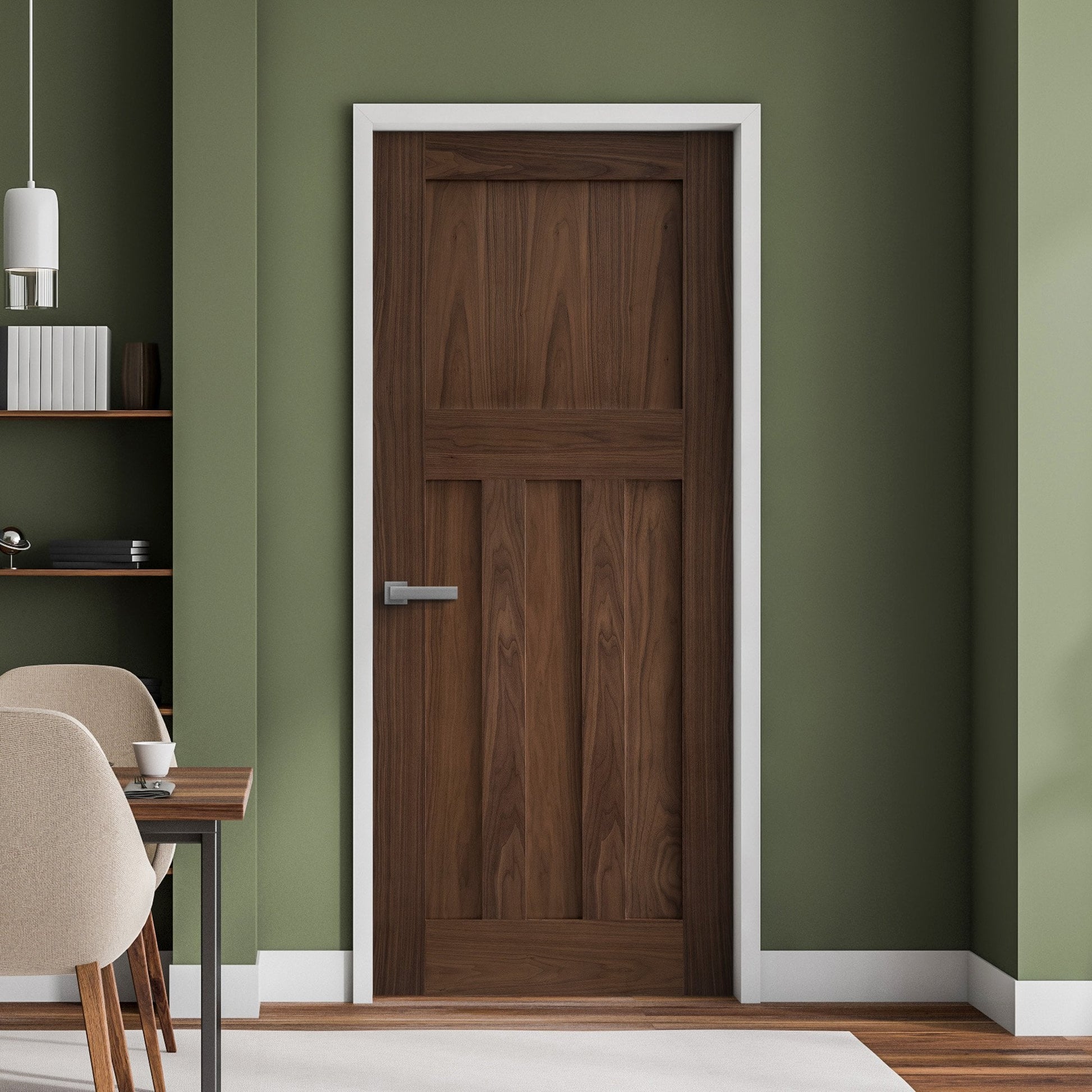 Internal Walnut  Fully Finished DX FD30 Fire Door (117095)