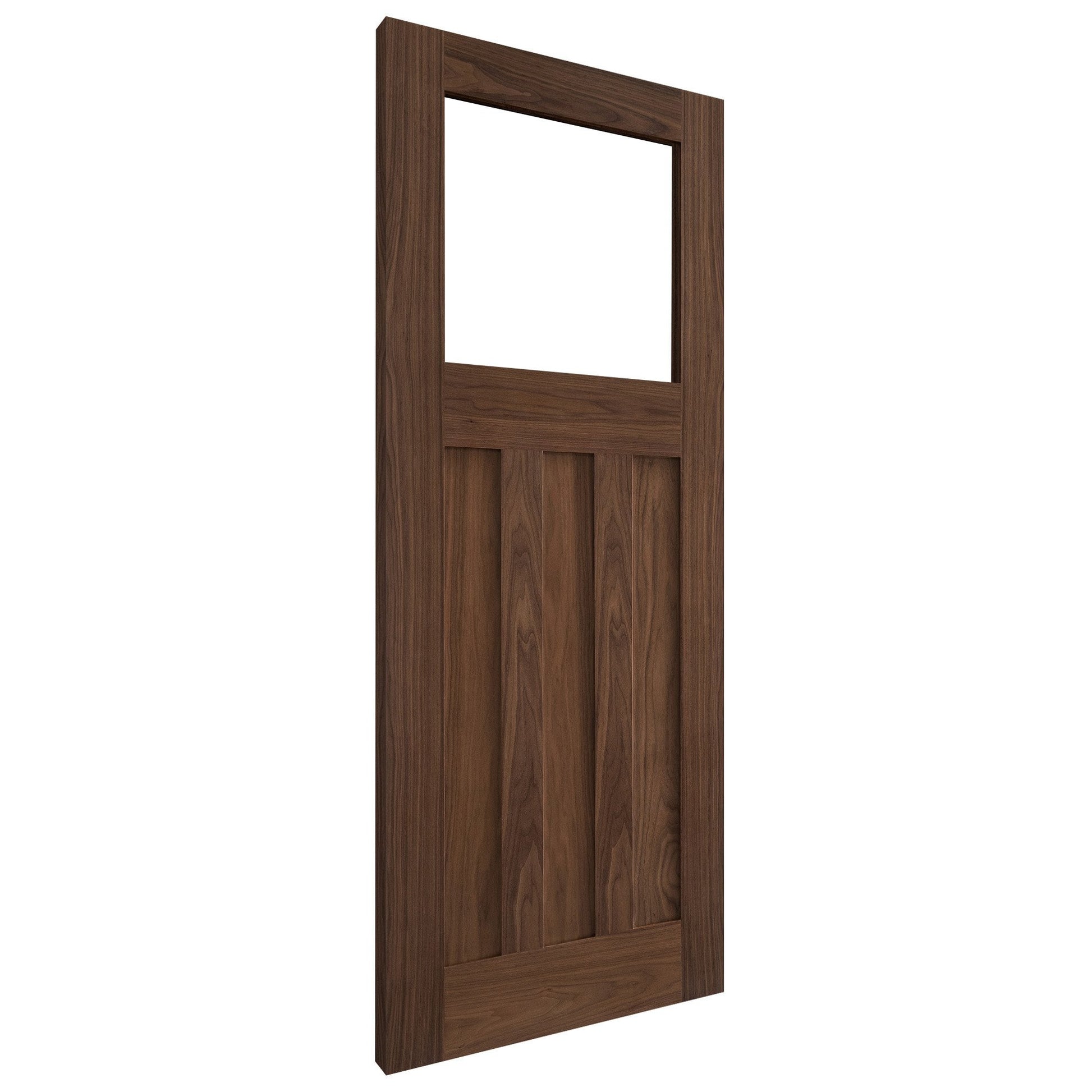 Internal Walnut  Fully Finished 1 Light Clear Glass DX Door (117098)