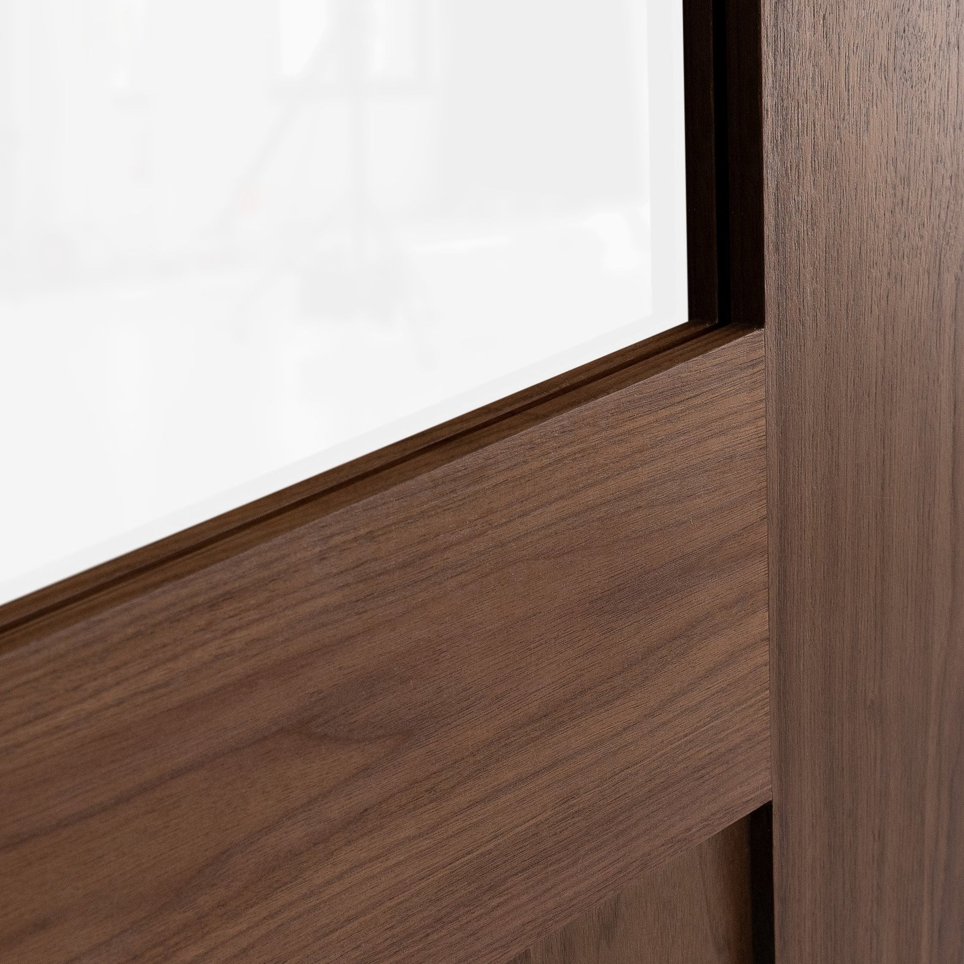 Internal Walnut  Fully Finished 1 Light Clear Glass DX Door (117098)