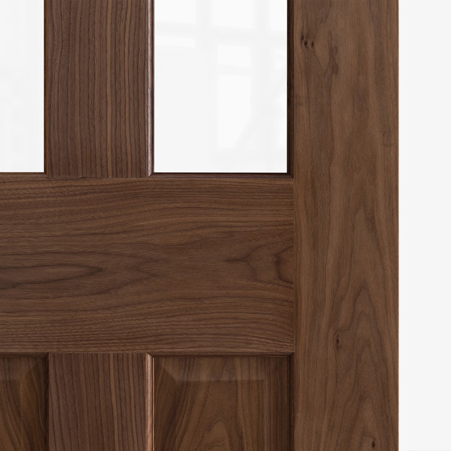 Internal Walnut  Fully Finished 1 Light Victorian Door (117108)