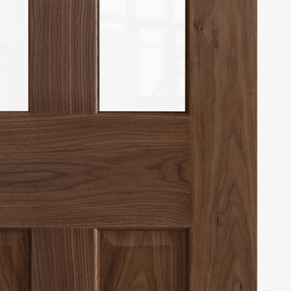 Internal Walnut  Fully Finished 1 Light Victorian Door (117108)