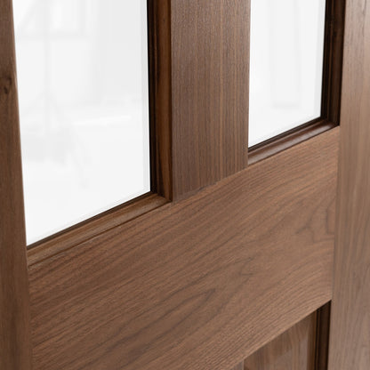 Internal Walnut  Fully Finished 1 Light Victorian Door (117108)
