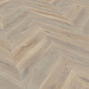 White Oak Smoked - Chevron 15mm Brushed UV oil Engineered Real Wood Flooring (119851)