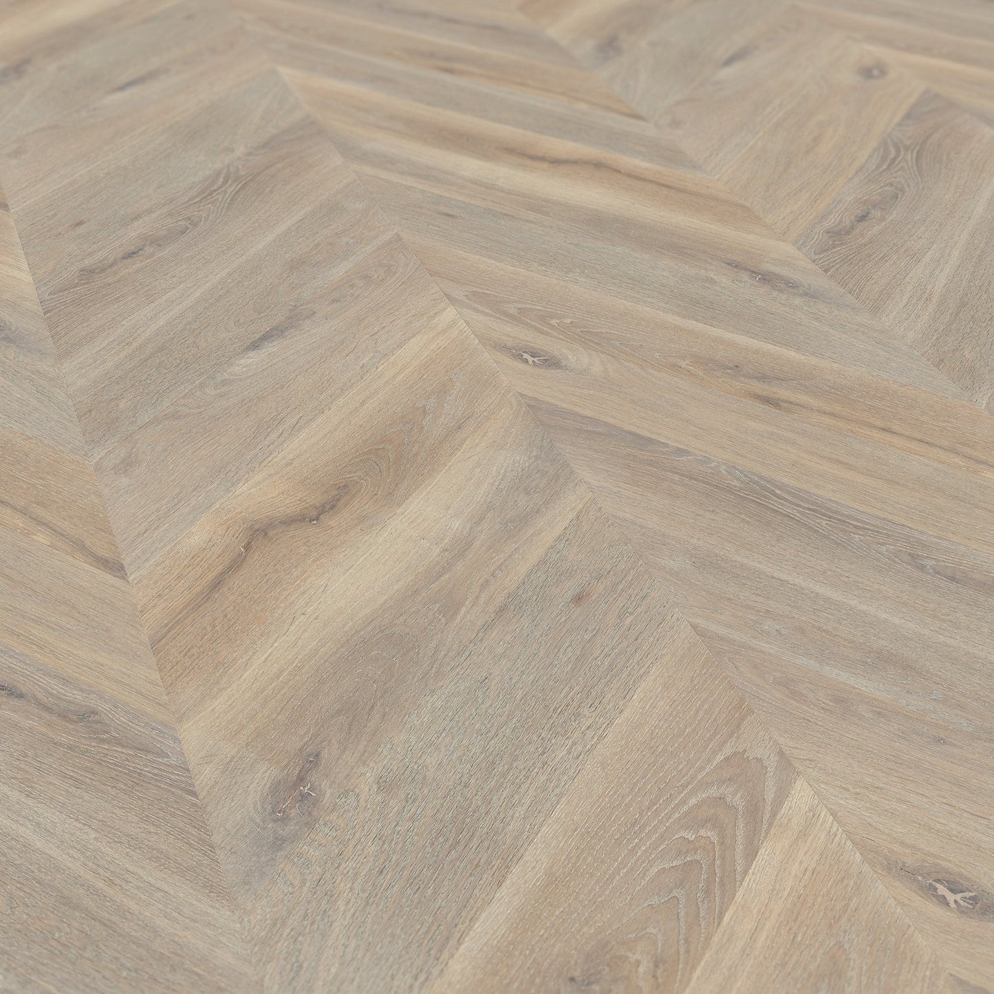 White Oak Smoked - Chevron 15mm Brushed UV oil Engineered Real Wood Flooring (119851)