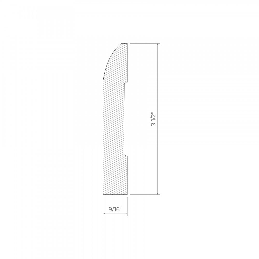 White - 2.4m Painted Chamfered Skirting Board (120101)