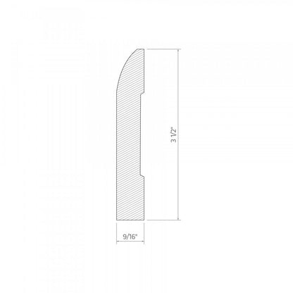 White - 2.4m Painted Chamfered Skirting Board (120101)