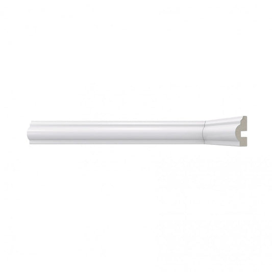 2.4m White Gloss Wrapped Chair Rail Moulding (120115)