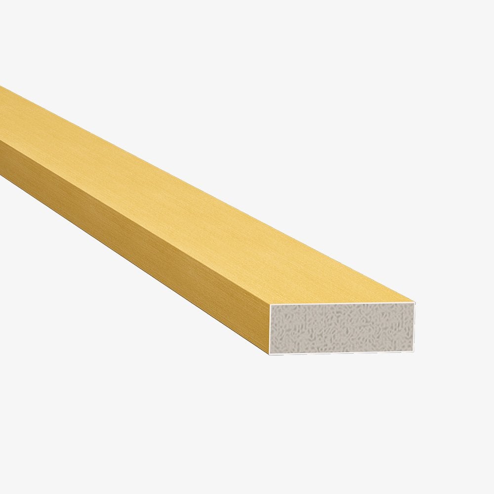 2.4mm Gold Water-Resistant Square Edge Moulding 8mm x 24mm | Leader Online