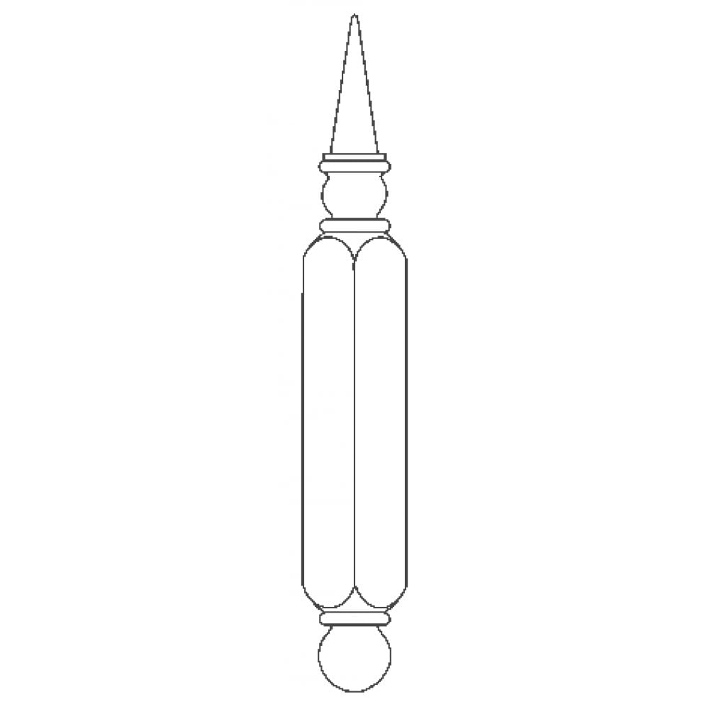 Unfinished Pine Porch Finial (74202)