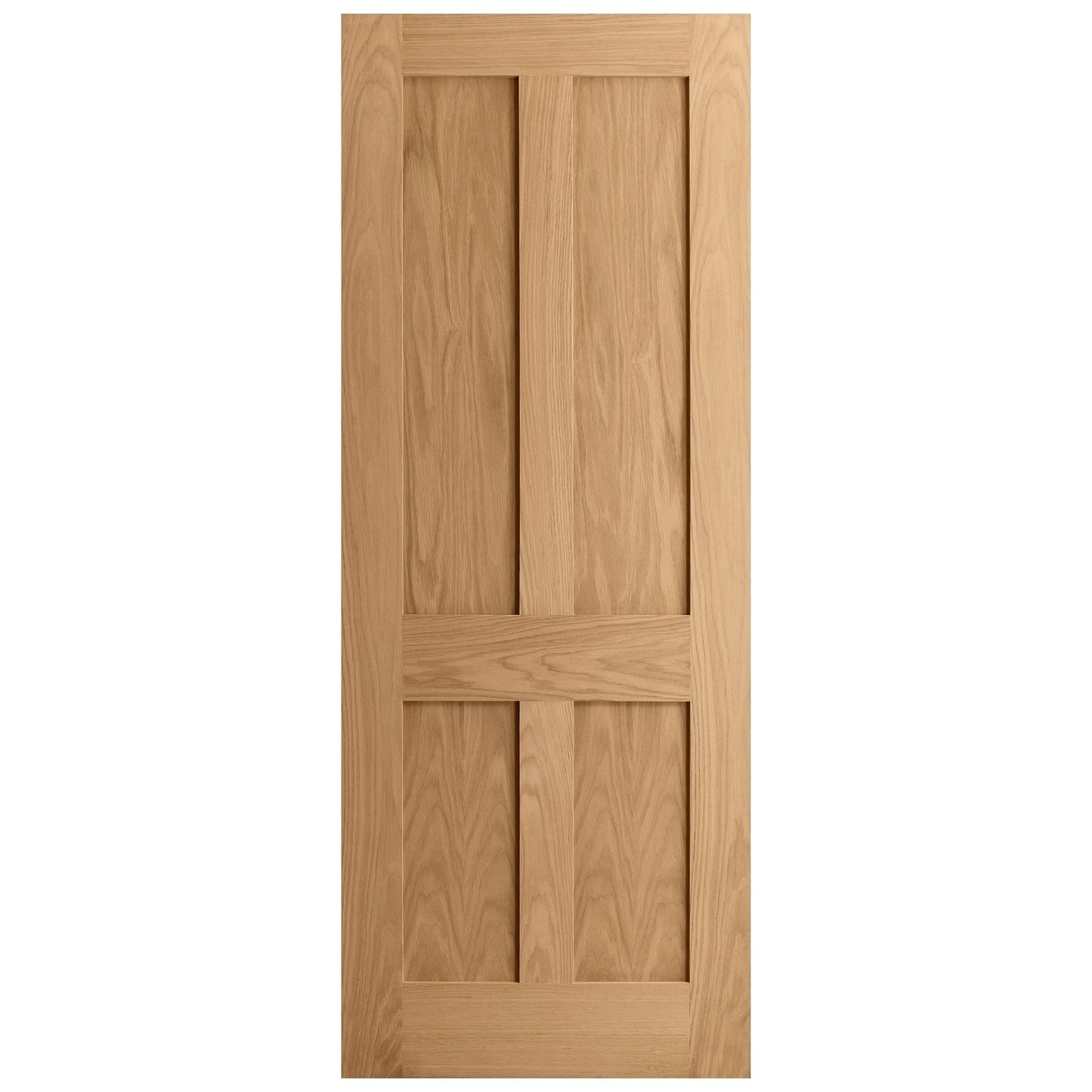 Oak Internal Unfinished Victorian 4 Panel Flat Made-to-Measure Door (120476)