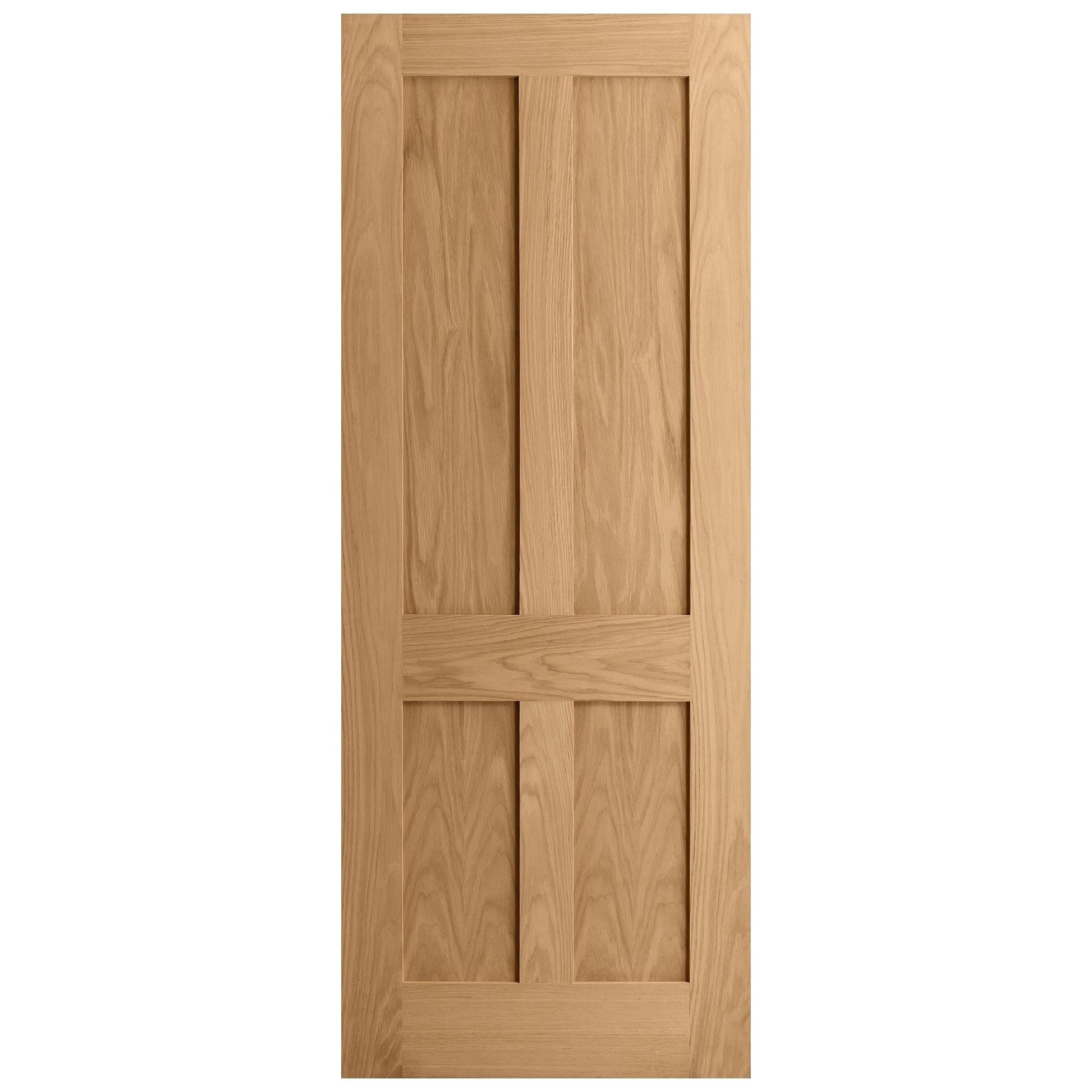 Oak Internal Unfinished Victorian 4 Panel Flat Made-to-Measure Door (120476)