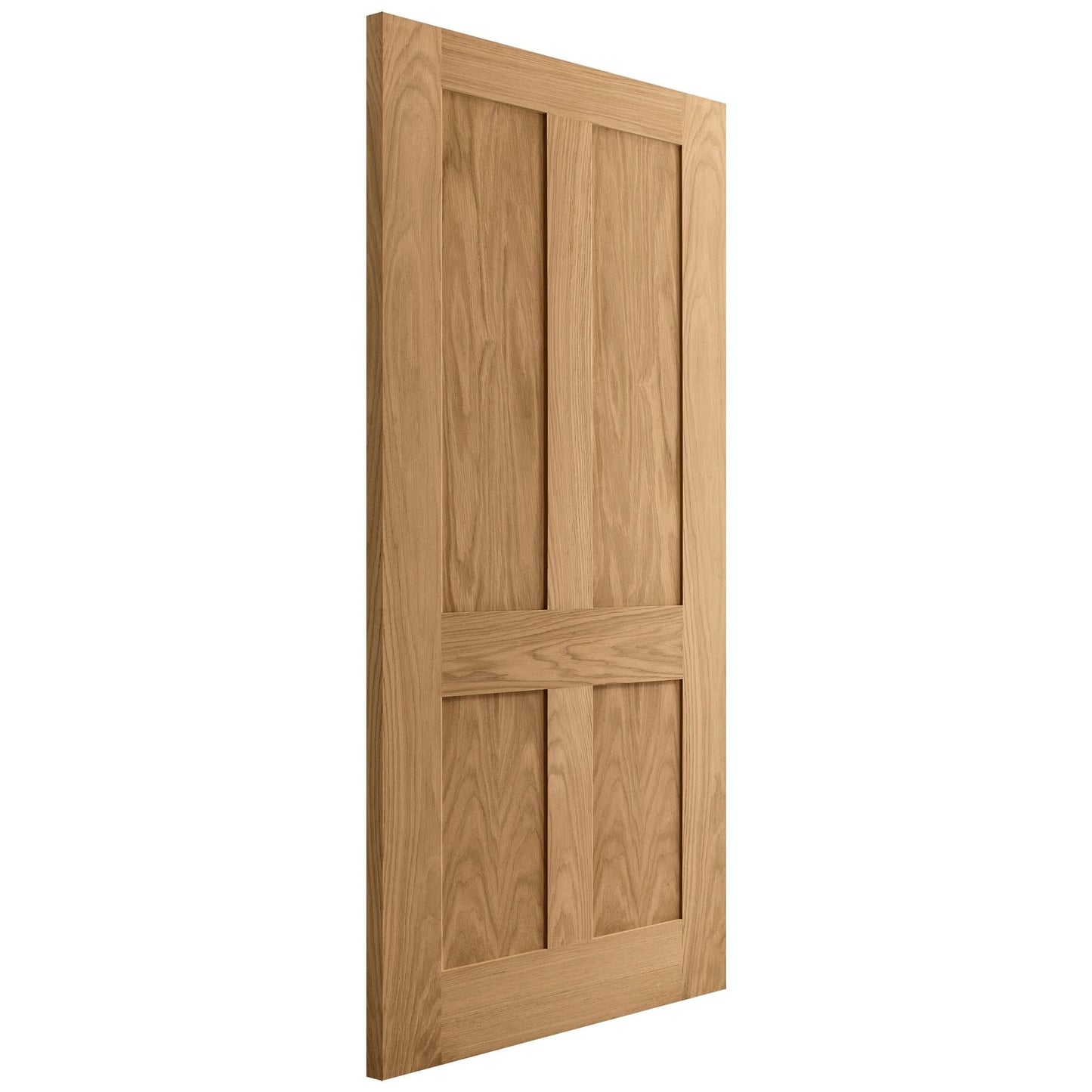 Oak Internal Unfinished Victorian 4 Panel Flat Made-to-Measure Door (120476)