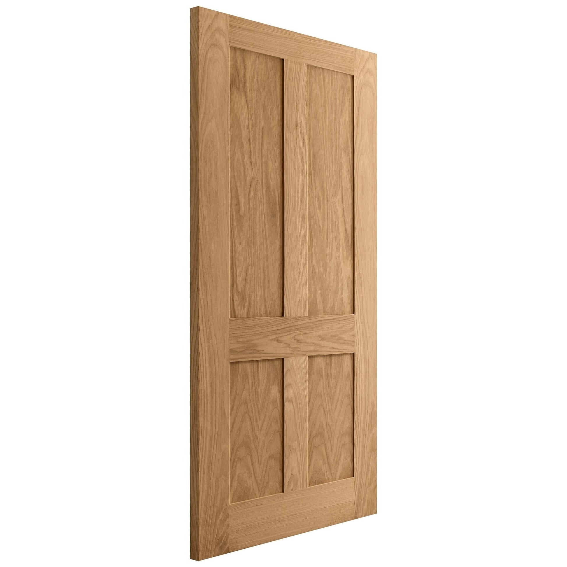 Oak Internal Unfinished Victorian 4 Panel Flat Made-to-Measure Door (120476)