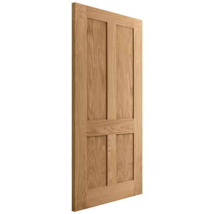 Oak Internal Unfinished Victorian 4 Panel Flat Made-to-Measure Door (120476)
