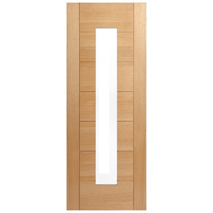 Oak Internal Fully Finished Pedrena 1 Light Clear Glass Made-to-Measure Door (120484)