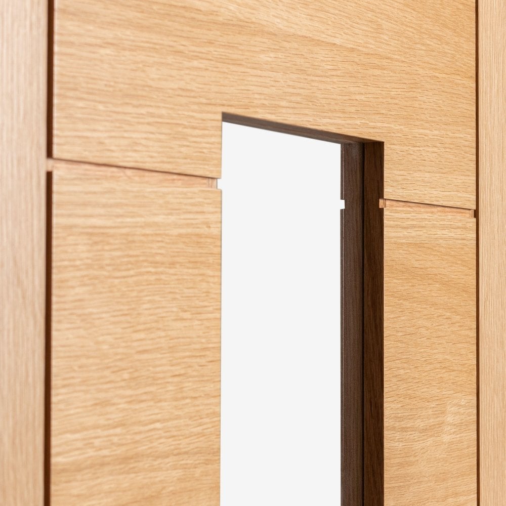 Oak Internal Fully Finished Pedrena 1 Light Clear Glass Made-to-Measure Door (120484)