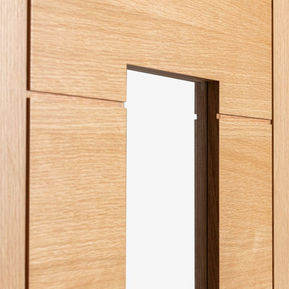 Oak Internal Fully Finished Pedrena 1 Light Clear Glass Made-to-Measure Door (120484)