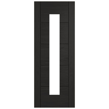Black Internal Fully Finished Oak Parma 1 Light Clear Glass Made-to-Measure Door (120490)