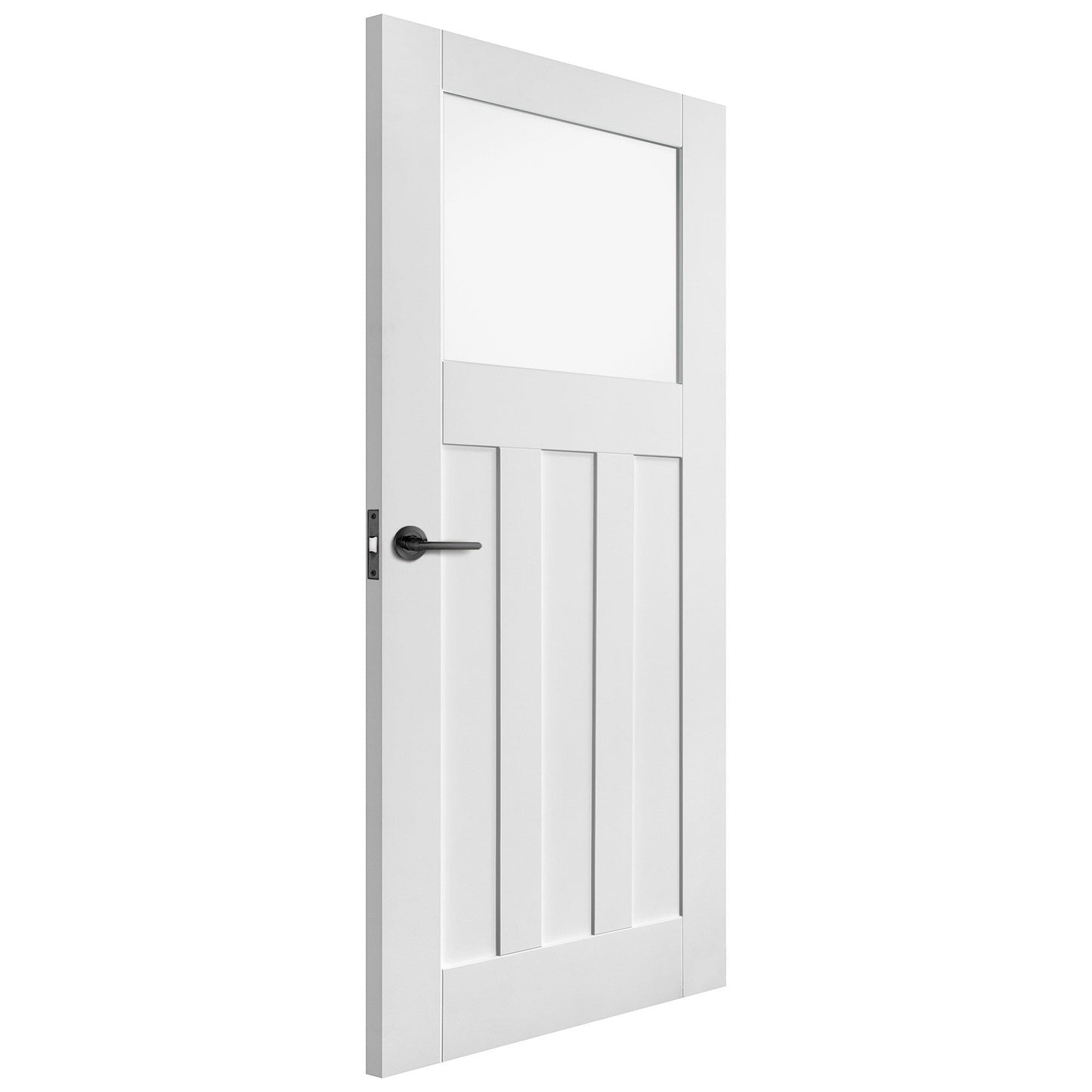 White Internal Primed DX 1930's Clear Glass Made-to-Measure Door (120494)