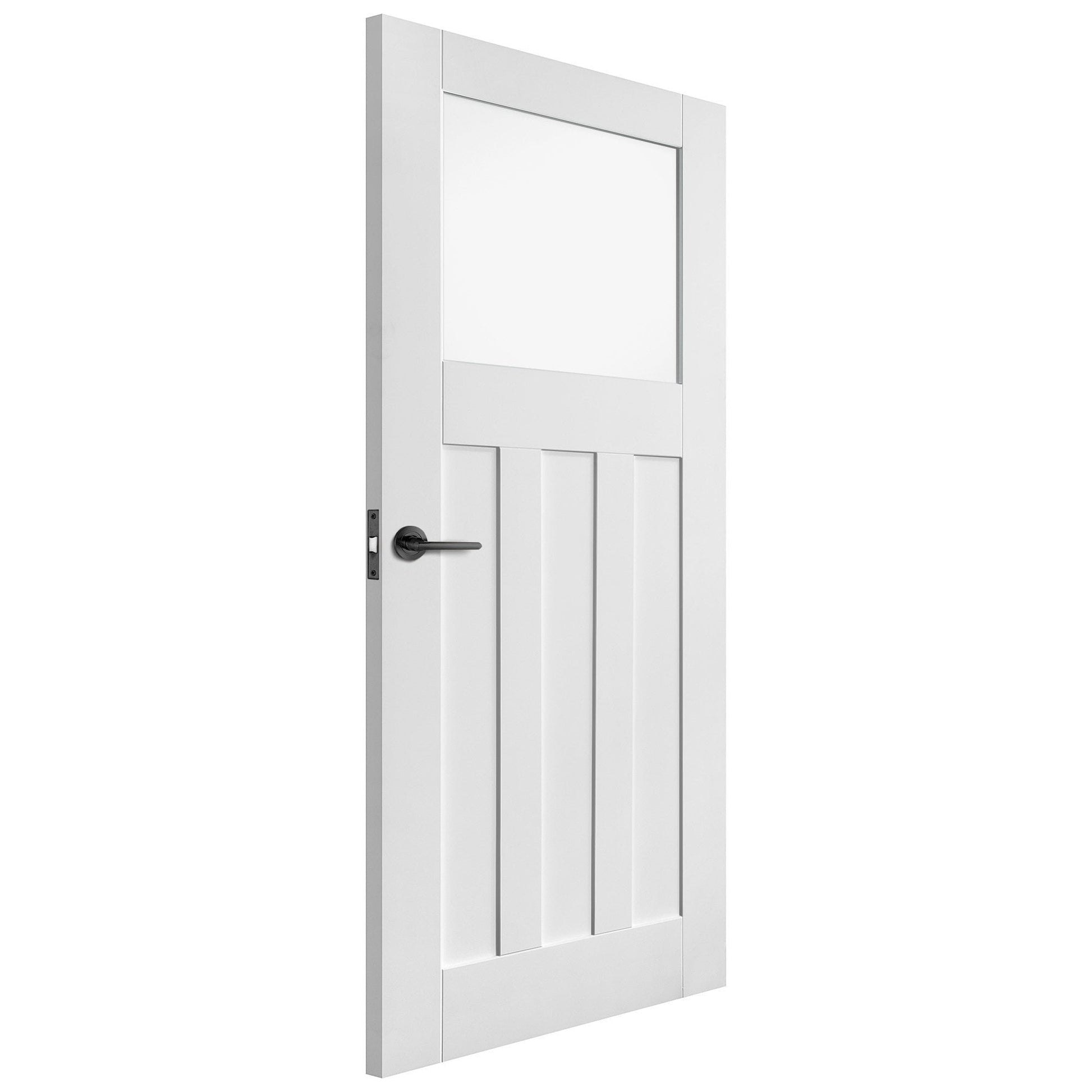White Internal Primed DX 1930's Clear Glass Made-to-Measure Door (120494)