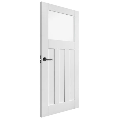 White Internal Primed DX 1930's Clear Glass Made-to-Measure Door (120494)