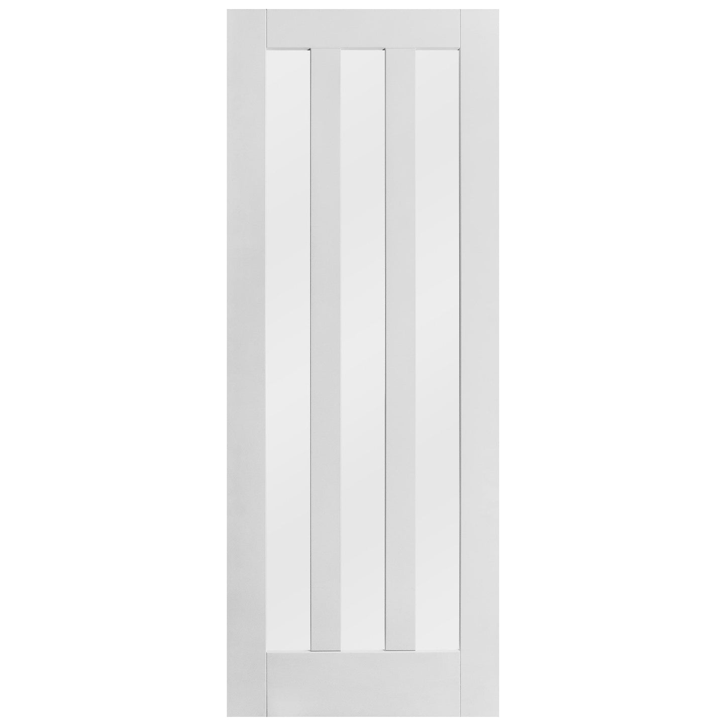 White Internal Primed Ashton 3 Light Obscure Glass Made-to-Measure Door (120498)