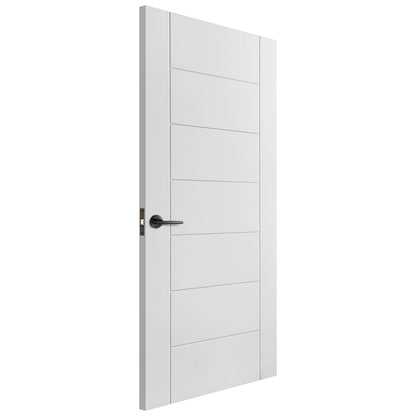 White Internal Primed Pedrena 7 Panel Made-to-Measure Door (120521)