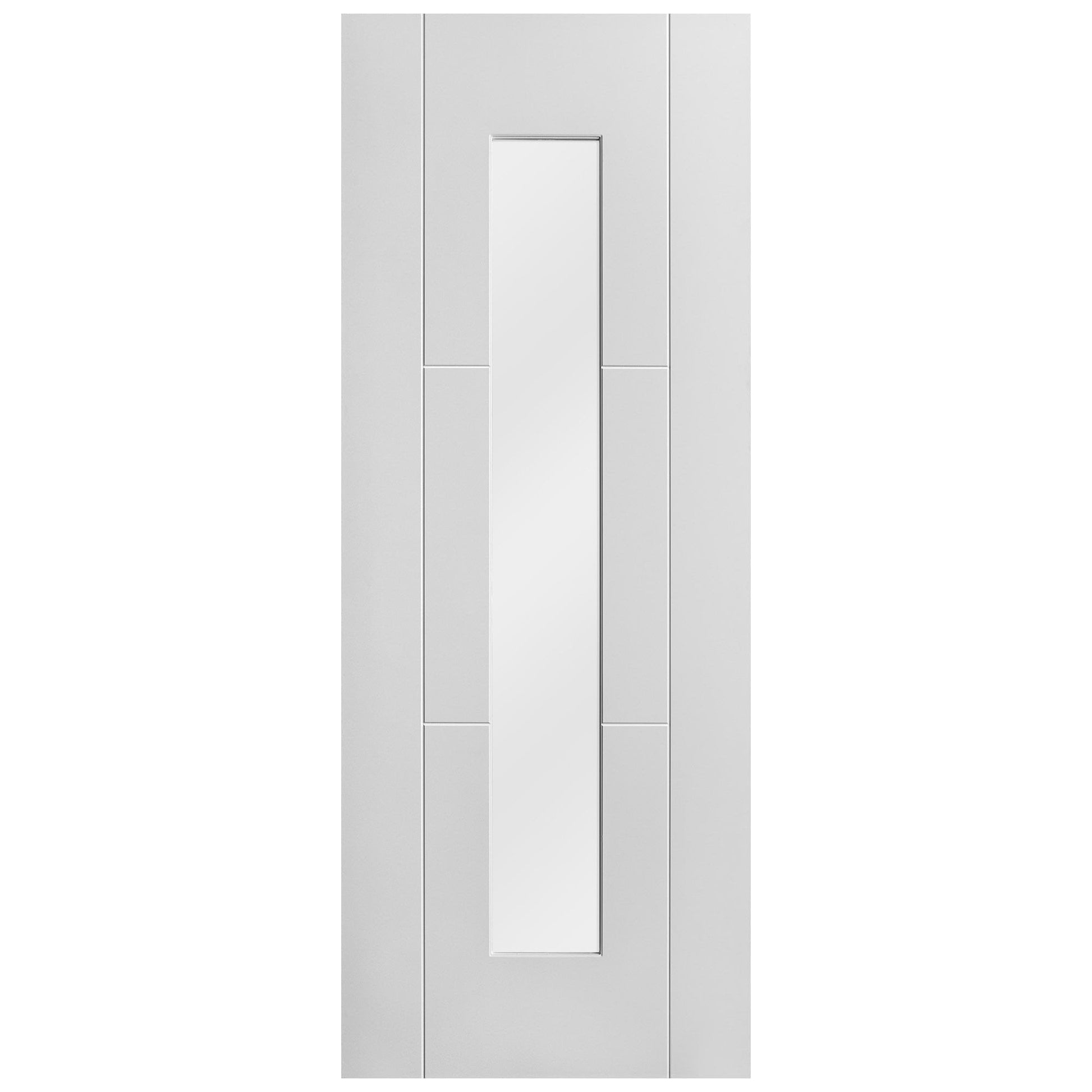 White Internal Primed Trent 3 Panel 1 Light Obscure Glass Made-to-Measure Door (120530)