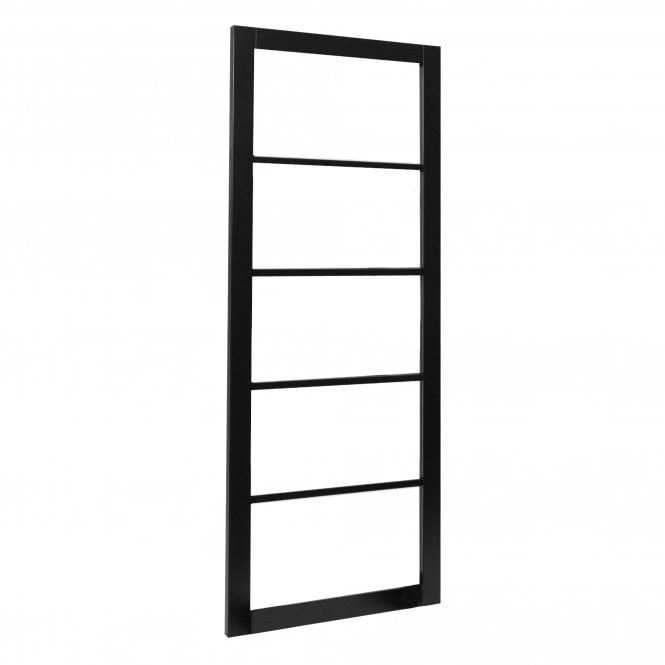 Jet Black Internal Fully Finished Industrial Studio 5 Light Clear Glass Made-to-Measure Door (120542)